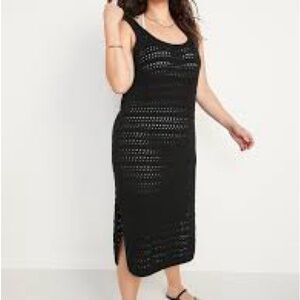 Plus size black crochet dress old navy 4x